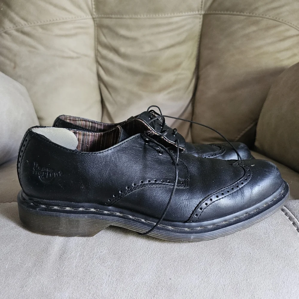 Dr. Martens Black Brando Leather Oxford‎ Preppy British Men's Shoes Size 8